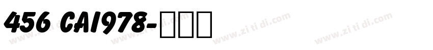 456 CAI978字体转换